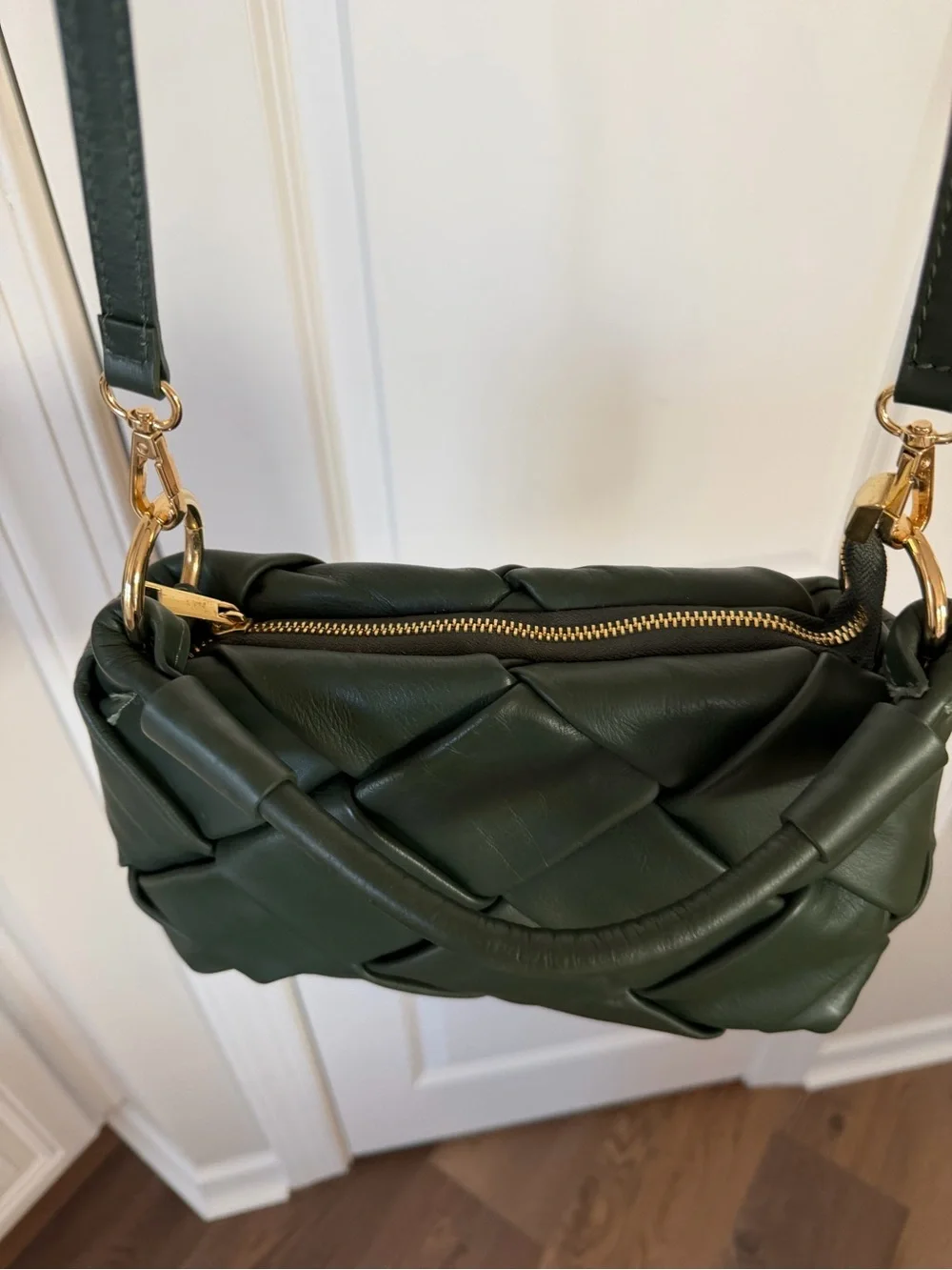 Stella Bianca Shoulder Bag in Olive Green